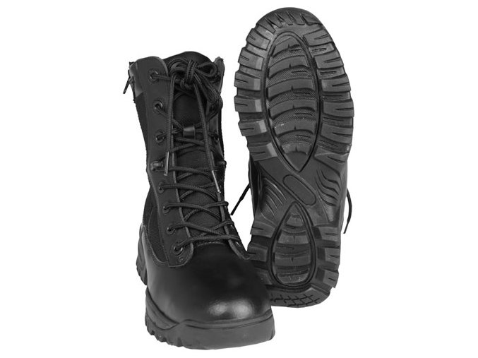 Topánky TACTICAL s dvoma YKK zipsami Čierne veľ. US10 / EU43