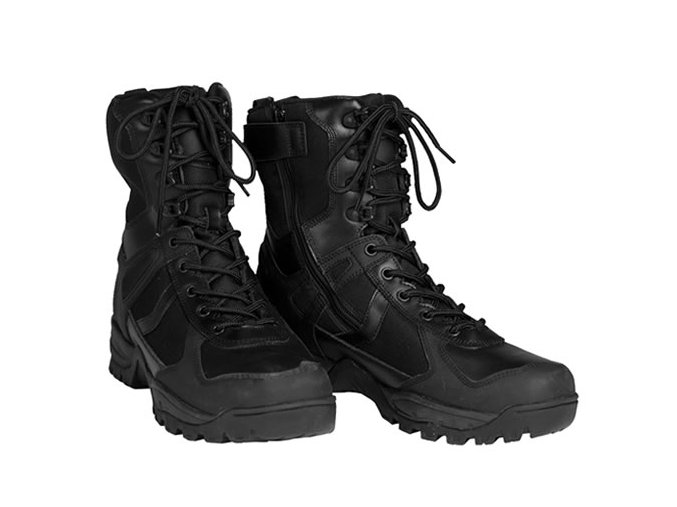 Topánky PATROL so zipsom Čierne veľ. US10 / EU43