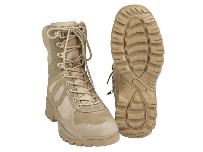 Topánky PATROL so zipsom COYOTE Brown veľ. US10 / EU43