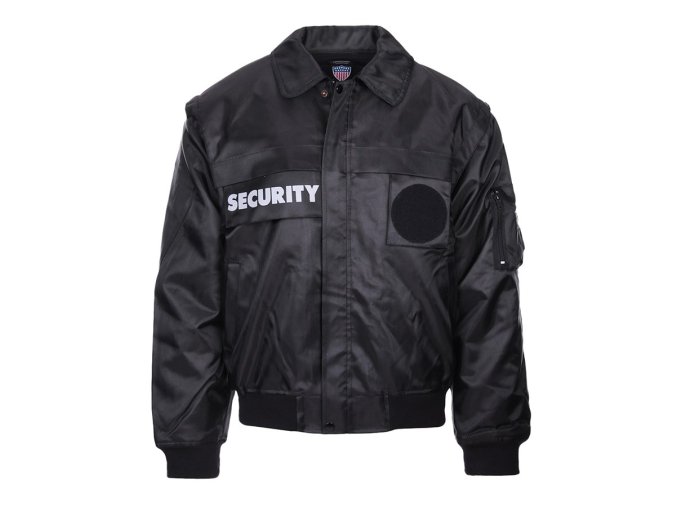 Bunda SECURITY s vložkou a odepín. rukávy ČERNÁ (velikost 3XL)