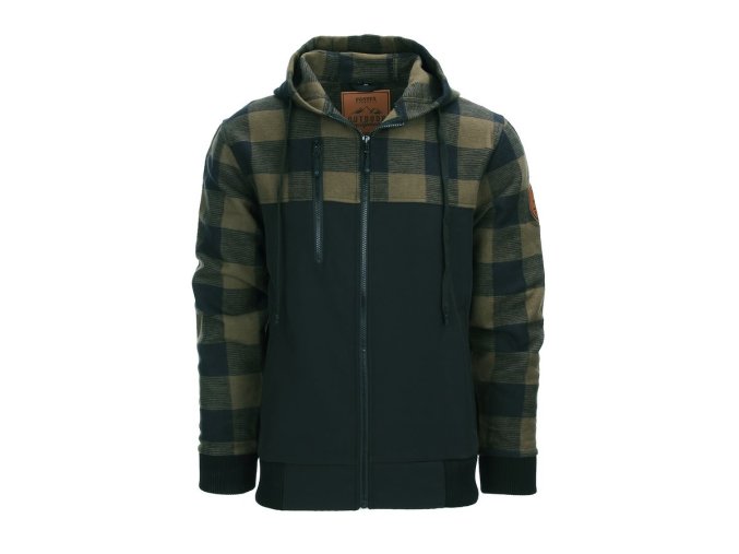 Mikina LUMBERSHELL ZELENO/ČERNÁ (velikost 3XL)