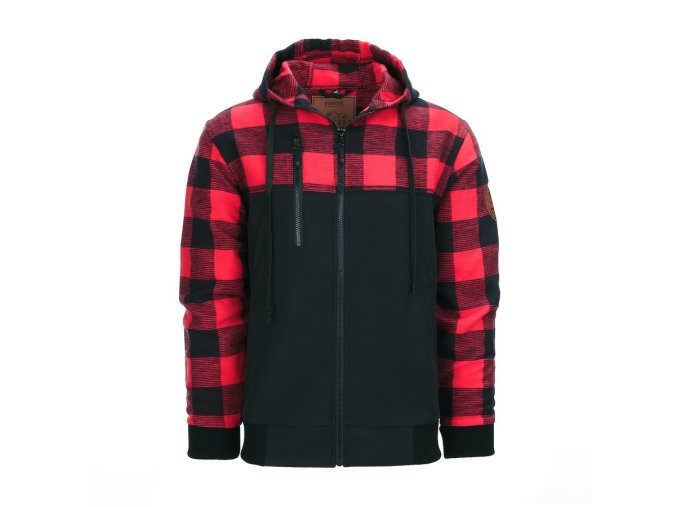 Mikina LUMBERSHELL ČERVENO/ČERNÁ (velikost 3XL)