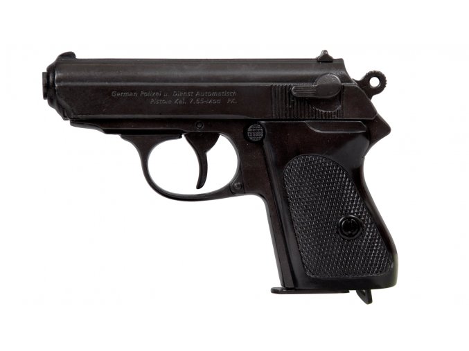 Replika pistole Waffen-SS PPK, černá, Německo 1931