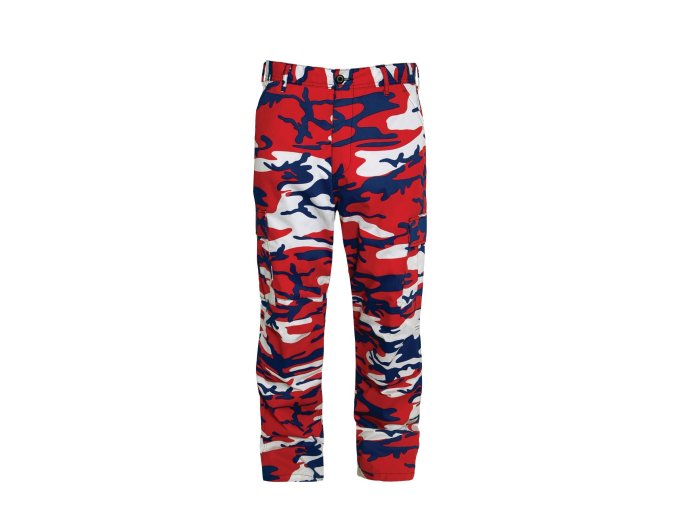 Kalhoty BDU RED WHITE BLUE CAMO (velikost 3XL)