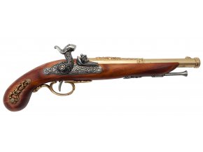 Replika pistole perkusní, soubojová, mosaz Francie 1832