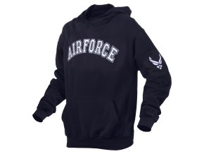 Mikina AIR FORCE s kapucí TMAVĚ MODRÁ (velikost L)