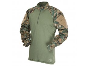 Košile taktická COMBAT TRU 1/4 ZIP DIGITAL WOODLAND - MARPAT vel.3XL-R