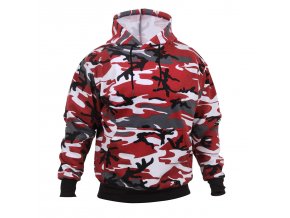 Mikina s kapucí RED CAMO