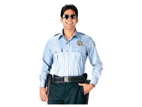 Košile POLICIE A SECURITY dl. rukáv SV.MODRÁ (velikost L)