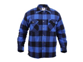 Košile dřevorubecká zateplená kostkovaná MODRÁ (velikost 3XL)