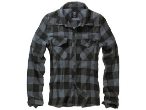 Košile CHECK kostkovaná ŠEDÁ/ČERNÁ (velikost 3XL)