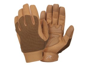 Rukavice MILITARY MECHANICS COYOTE BROWN (velikost L)