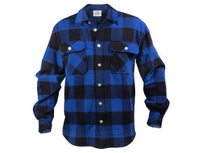 Košile dřevorubecká FLANNEL kostkovaná MODRÁ (velikost 3XL)