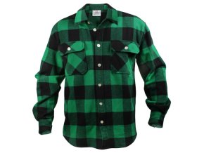 Košile dřevorubecká FLANNEL kostkovaná ZELENÁ (velikost 3XL)
