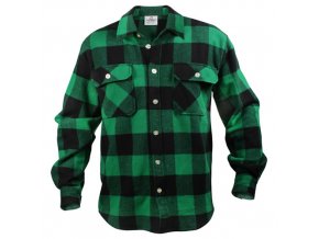 Košile dřevorubecká FLANNEL kostkovaná ZELENÁ vel.3XL