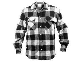 Košile dřevorubecká FLANNEL kostkovaná BÍLÁ (velikost 3XL)