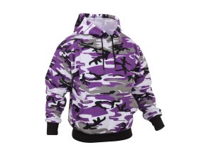 Mikina s kapucí ULTRA VIOLET CAMO (velikost 3XL)