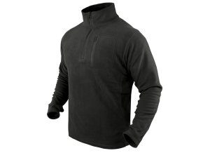 Mikina CONDOR 1/4 ZIP FLEECE ČERNÁ (velikost L)