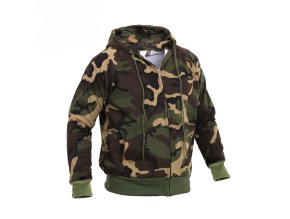 Mikina s kapucí THERMAL na zip WOODLAND (velikost 3XL)