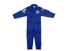 Kombinéza dětská NASA s nášivkami MODRÁ (velikost L)