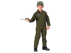 Kombinéza dětská US TOP GUN FLIGHT ZELENÁ (velikost L)