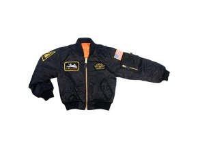 Bunda dětská TOP GUN MA1 FLIGHT ČERNÁ (velikost L)