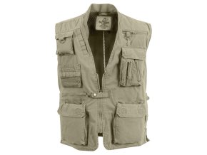 Vesta rybářská DELUXE SAFARI KHAKI (velikost 3XL)