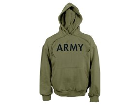 Mikina s kapucí US ARMY ZELENÁ (velikost L)