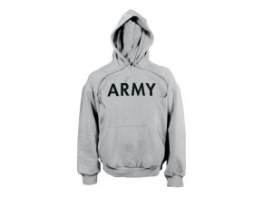 Mikina s kapucí US ARMY ŠEDÁ (velikost XL)