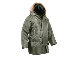 Bunda US pilotní typ N-3B dlouhá ZELENÁ (velikost 3XL)