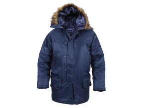 Bunda US pilotní typ N-3B dlouhá MODRÁ (velikost 3XL)