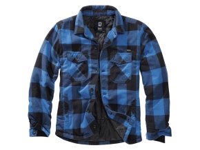 Košile LUMBERJACKET dlouhý rukáv flanel ČERNO/MODRÁ (velikost 3XL)