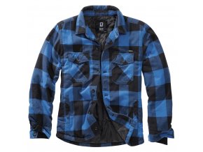 Košile LUMBERJACKET dlouhý rukáv flanel ČERNO/MODRÁ