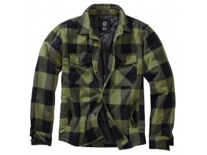 Košile LUMBERJACKET dlouhý rukáv flanel ČERNO/ZELENÁ