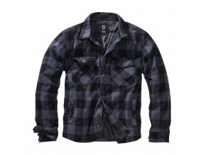 Košile LUMBERJACKET dlouhý rukáv flanel ČERNO/ŠEDÁ