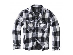 Košile LUMBERJACKET dlouhý rukáv flanel BÍLO/ČERNÁ vel.3XL