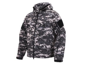 Bunda TACTICAL s kapucí softshell DIGITAL URBAN (velikost 3XL)