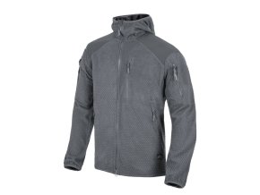 Mikina ALPHA FLEECE s kapucí ŠEDÁ (velikost XS)