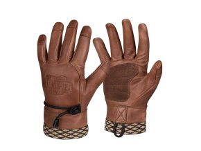 Rukavice WOODCRAFTER kožené HNĚDÉ (velikost L)