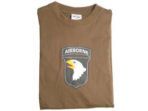 Triko krátký rukáv se znakem 101 AIRBORNE ZELENÉ (velikost L)
