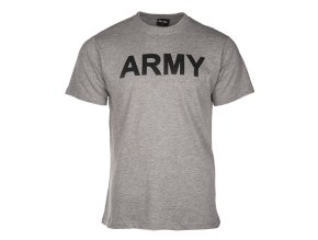 Triko krátký rukáv s nápisem ARMY ŠEDÉ (velikost L)