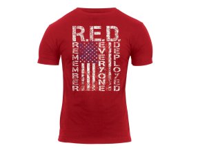 Triko ATHLETIC FIT R.E.D. krátký rukáv ČERVENÉ (velikost 3XL)
