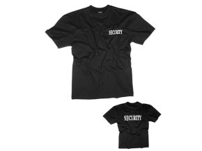 Triko krátký rukáv s 2 nápisy 'SECURITY' ČERNÉ (velikost 3XL)