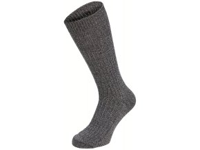 Ponožky styl BW s patou extra vysoké ŠEDÉ (velikost 39-40)