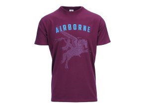 Triko AIRBORNE PEGASUS krátký rukáv VÍNOVÉ (velikost L)