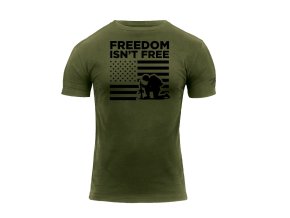 Triko FREEDOM ISN´T FREE krátký rukáv ZELENÉ (velikost 3XL)