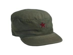 Čepice VINTAGE FATIGUE RED STAR ZELENÁ (velikost L)