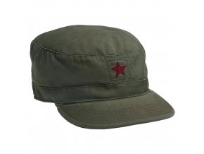 Čepice VINTAGE FATIGUE RED STAR ZELENÁ