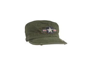 Čepice VINTAGE FATIGUE AIR CORP ZELENÁ (velikost L)