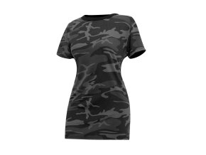 Triko dámské prodloužené BLACK CAMO (velikost L)